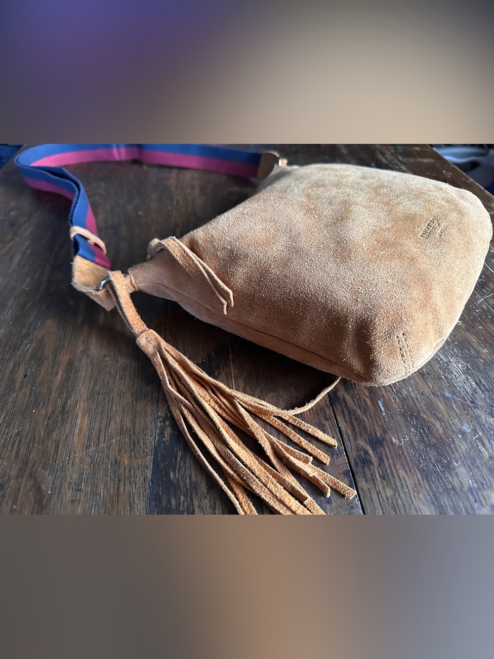 MARGOT Remy Tan Suede Crossbody Bag